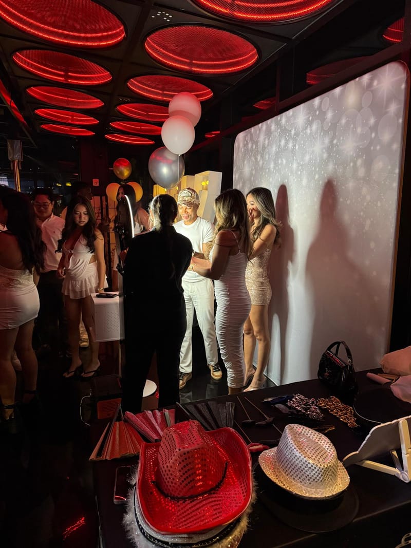 Guests enjoying an RK360 photo booth at an Atlanta event