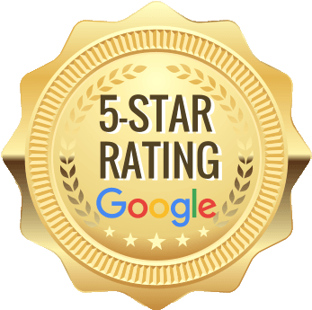 5.0 star rating on Google